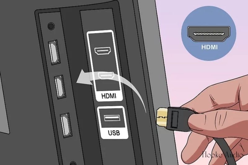 Connect the other end of the cable to the HDMI 1 (ARC) port on the back of your TV