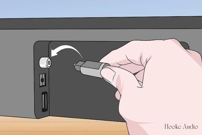 Connect the other end of the cable to the OPTICAL port your soundbar.